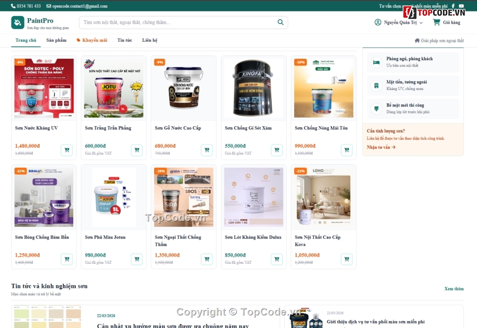Paint,Website bán hàng,Web bán hàng